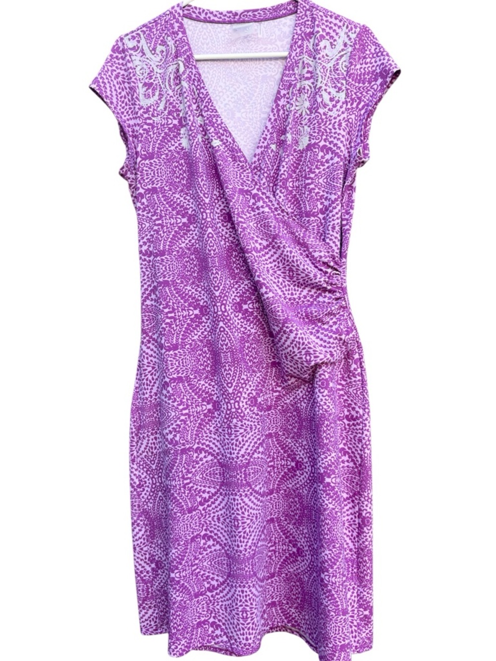 NWOT Athleta Nectar Faux Wrap Dress Purple Size Large